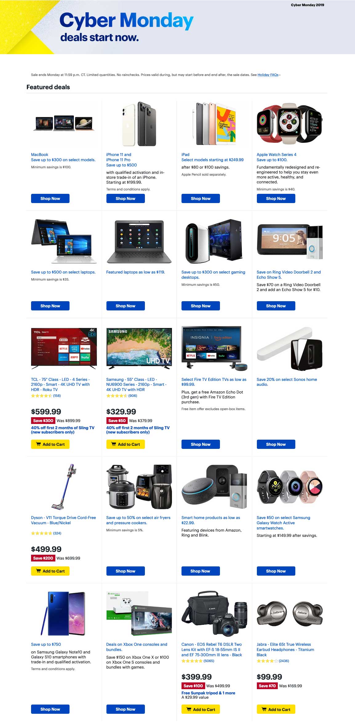 Best Buy Cyber Monday 2019 Ad - 0