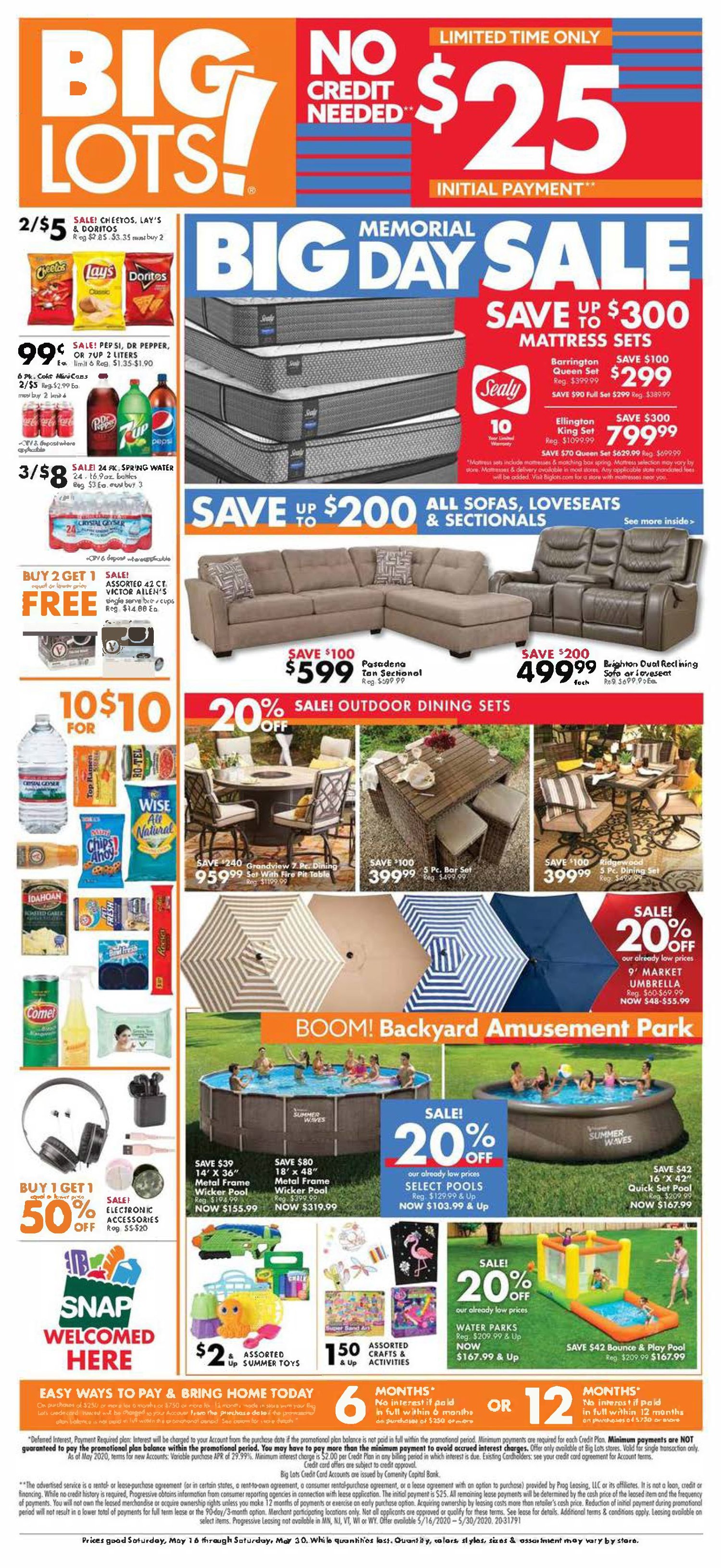 Big Lots Weekly May 16 30, 2020 Ad